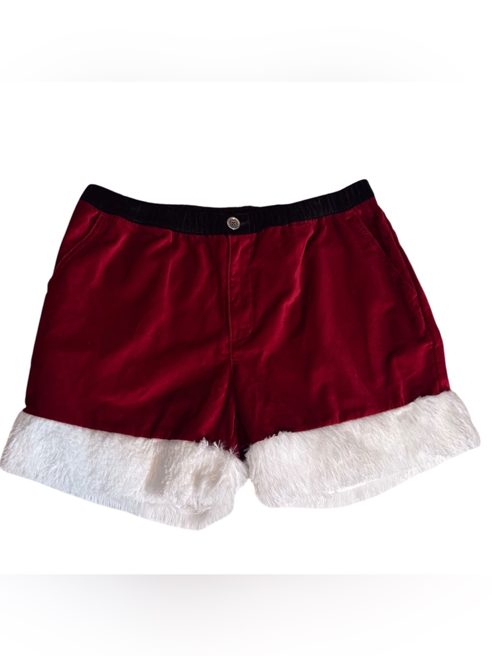 Chubbies Size X-Large St. Nicks Santa Shorts Velour Holiday Christmas 5” Inseam